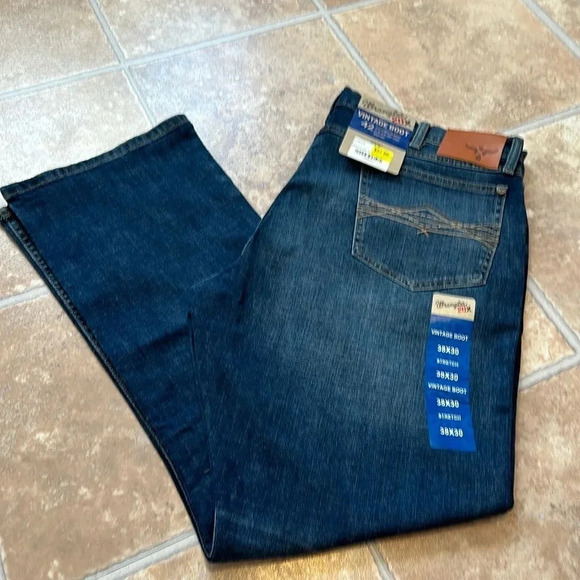 NWT Wrangler Jeans Vintage Boot 38x30 Western Mens 20X 112323415 Stretch Zip Fly - Picture 6 of 14